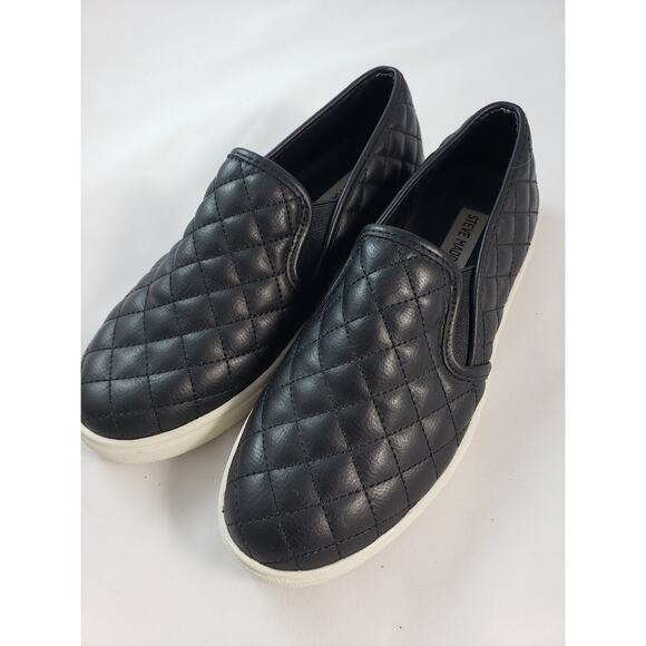Steve Madden ECENTRCQ Black Slip-On Quilted Sneakers – Women’s 8M - Picture 1 of 8